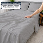 Cottington Lane Sleeper Sofa Sheets Full Size, 4 Piece Premium Quality 100% - Image 3