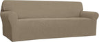 Easy-Going Stretch 4 Seater Oversized Sofa Couch Cover Natural | 1-Piece Extra by Easy-Going