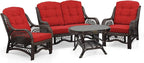 Malibu Lounge Loveseat Sofa Natural Rattan Wicker Handmade Design - Image 4