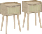 LAATOOREE Nightstand Set of 2, Small Bedside Table, End Table by LAATOOREE