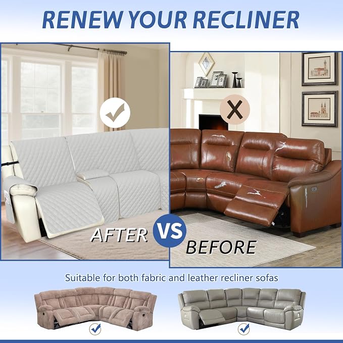 Arfntevss Recliner Sectional Couch Covers 1OO% Waterproof L Shape Sofa Cover - Image 6