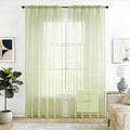 SpaceDresser Check Sheer Curtains 54 Inches 2 Panels Set, Rod Pocket Plaid by SpaceDresser