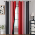 Red and Black Ombre Blackout Curtains by ESTELARTEXTILER