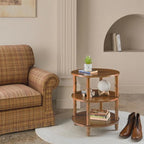 3-Tier Solid Wood Round End Table, Sofa Side Table - Image 6
