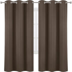 Chocolate Brown Thermal Blackout Curtains/42 x 72 Inch/Set of 2 Panels Room - Image 2