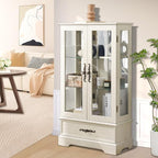 Lighted Glass Curio Display Cabinet - Image 7