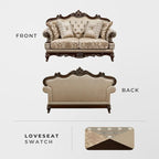 Lexicon Traditional Sofa Couch for Living Room, Rolled Arm Sofa - Image 4