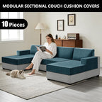 UNBBRRL 10 Pieces Stretch Sofa Cushion Covers - Image 6