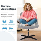 OLIXIS Criss Cross Legged Chairs Armless No Wheels Wide Seat Height Adjustable - Image 7