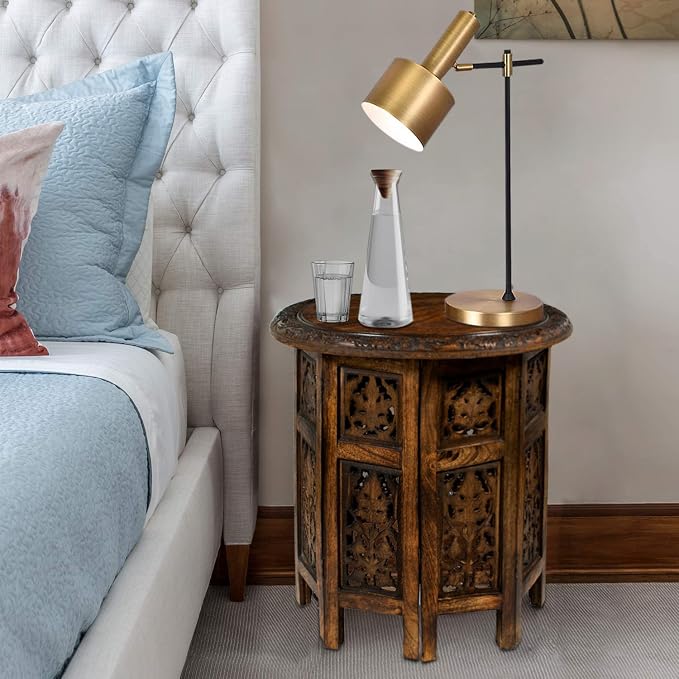 Solid Wood Accent End Table - Image 6