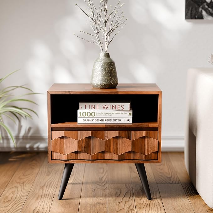 Bme Georgina Solid Wood Nightstand - Image 4