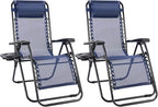 Sweetcrispy Zero Gravity Chairs Set of 2, Outdoor Folding Reclining Lounge Chair by Sweetcrispy