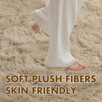8x10 Ft Extra Large Shag Beige Rugs - Image 4