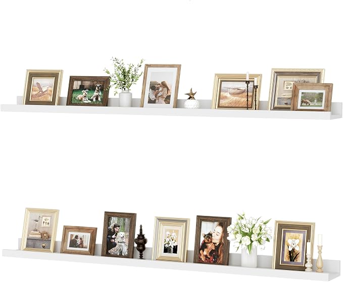 Floating Shelves for Wall, 48 inch Wood Floating Shelves Set of 2, Picture by Unknown