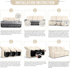 TAOCOCO Recliner Sofa Covers 8-Pieces Stretch Large Couch Covers - Image 7