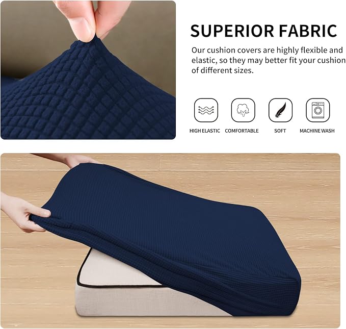 Easy-Going Stretch 2 Pieces Loveseat Couch Cushion Cover - Image 5