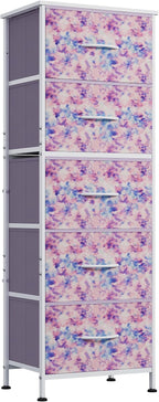 WLIVE Fabric Dresser, 5-Drawer Tall Dressers by WLIVE