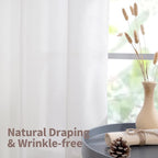 YoungsTex Linen Semi Sheer Curtains 63 Inches Length - Image 7