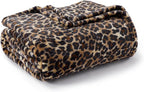 BEDELITE Fleece Blanket Soft Plush Twin Size Blanket Brown Leopard 60"x80" | - Image 9