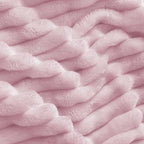BEDELITE Ribbed Cherry Blossom Fleece Throw Blanket - Image 3