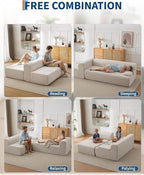 PeakPursuit Oversized 108" Corduroy Cloud Sectional, Left-Facing Chaise - Image 7