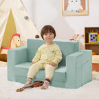 Kids Couch, 2-in-1 Toddler Chair Comfy 1-3 Years, Convertible Kids Chair - Image 2