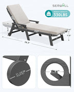 SERWALL Outdoor Chaise Lounge Set of 2 - Image 3