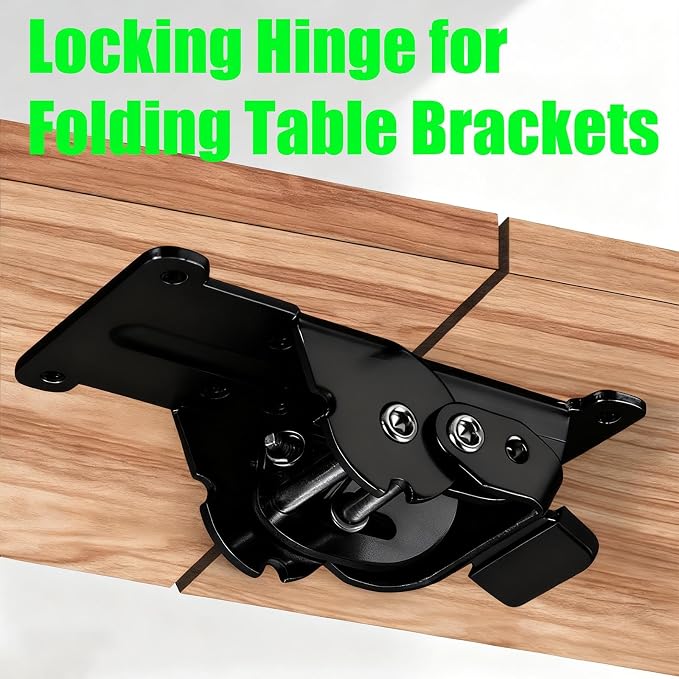 4 Pack Folding Brackets 0°-90°-180°, Heavy-Duty Self-Lock Hinge - Image 3