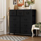 Sweetcrispy 9-Drawer Fabric Dresser Storage Tower - Image 2