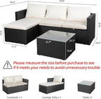 Shintenchi 4 Pieces Patio Furniture Sets, Outdoor Sofa Patio Sectional Sets All - Image 5