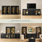 mopio Blake Storage Cabinet, Small Modular Accent Display Sideboard Buffet - Image 7