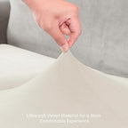Hokway Velvet Couch Cushion Covers Water Resistant Seat Covers Stretch Sofa - Image 7