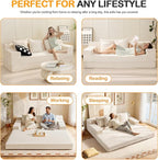 Erament Convertible Futon Sofa Bed Couch, Compression Boneless Floor Couch Sofa - Image 6