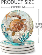 Teivio Absorbing Stone Sea Ocean Life Coasters - Image 3