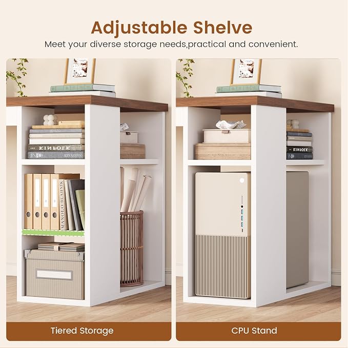 SEDETA Farmhouse 67" L Shaped Desk - Image 4
