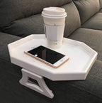 Xchouxer Sofa Arm Clip Table, Armrest Tray Table, Drinks/Remote Control/Snacks - Image 2