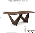 Furniture of America Nazaen III 82.5" Mid-Century Modern Solid Wood Live Edge - Image 2