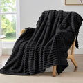 BEDELITE Ribbed Fleece Throw Blanket by BEDELITE