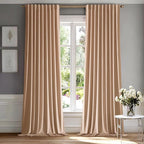 MIULEE Blush Beige Velvet Curtains 52x90 inches Luxury Blackout Curtains | by MIULEE