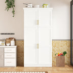 VilroCaz Freestanding Kitchen Pantry Tall Storage Cabinet, Wooden Kitchen - Image 3