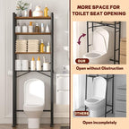 GloTika 4-Tier Over Toilet Storage - 150lb Total Capacity Metal Bathroom - Image 6