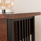 Leick Home 11233 Ironcraft Rustic Two Drawer Hall Console Sofa Table - Image 5
