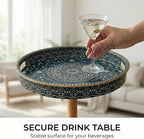 Gesodant Boho Single Leg Round Side Table - Image 5