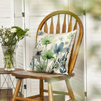 AVOIN colorlife Poppy Flowers Chinoiserie Throw Pillow Cover 18x18 Inch | Blue - Image 3