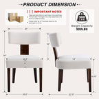 HNY Set of 6 Mid Century Modern Dining Chairs, Farmhouse Velvet Upholstered - Image 2