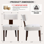 Mid Century Modern Dining Chairs, Farmhouse Velvet Upholstered Accent Chair - Image 2