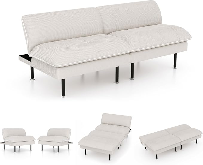 Ribilake 3 Sets 70" Futon Sofa Bed, 4 in 1 Multi-Function Couch Sleeper - Image 3