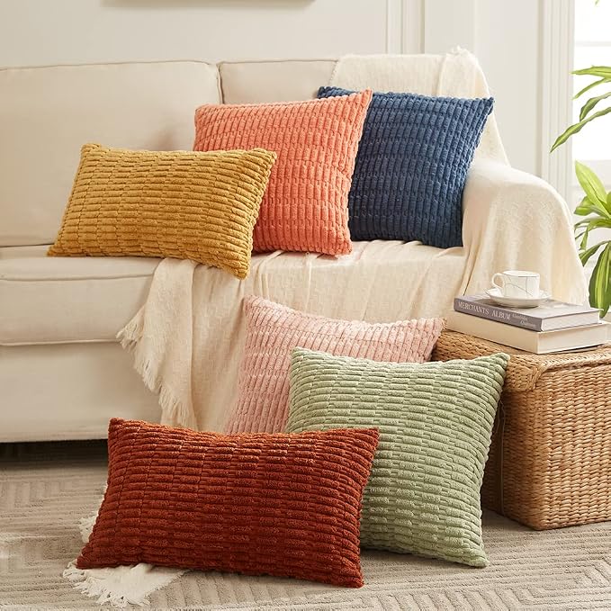 Fancy Homi 4 Packs Decorative Throw Pillow Covers - Image 6