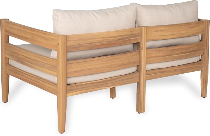Christopher Knight Home Kory 4-Piece Acacia Wood Patio Furniture Set, Outdoor - Image 9