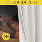 NICETOWN 100% Blackout Linen Texture Cold Blocking Curtains 84 inches Long - Image 3
